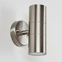 Applique murale d'extérieur Bessiebelle Acier inoxydable, 2 lumières