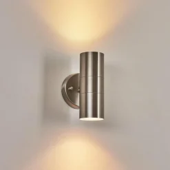 Applique murale d'extérieur Bessiebelle Acier inoxydable, 2 lumières