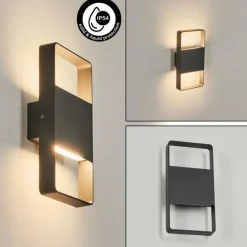 Applique murale d'extérieur Dundarrah LED Anthracite, 2 lumières