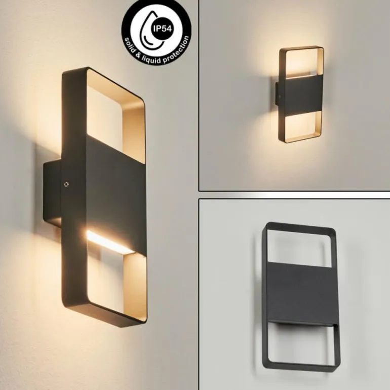 Applique murale d'extérieur Dundarrah LED Anthracite, 2 lumières