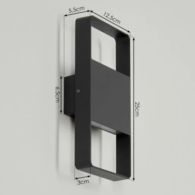 Applique murale d'extérieur Dundarrah LED Anthracite, 2 lumières