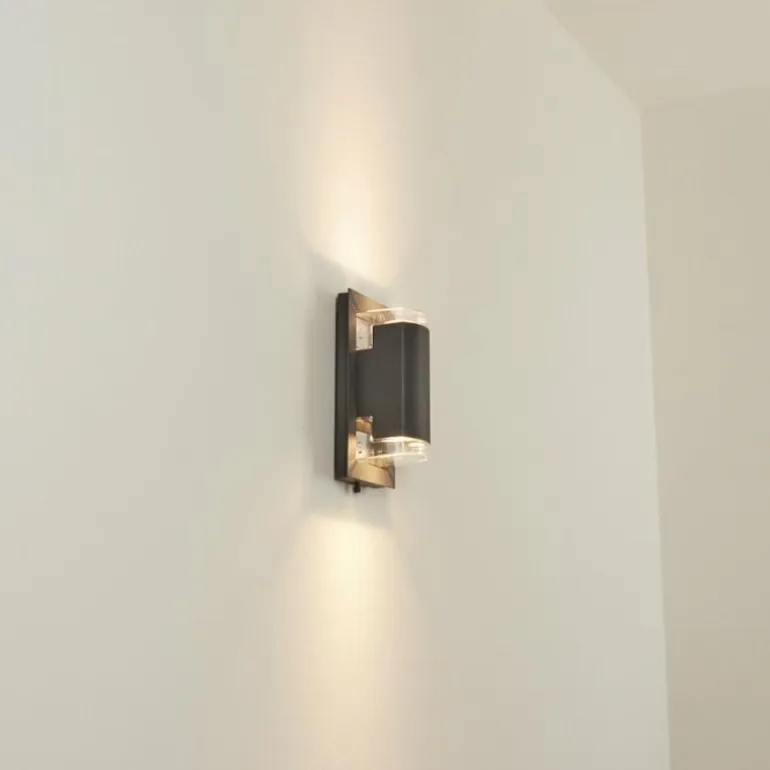 Applique murale d'extérieur Nabawa Anthracite, 2 lumières