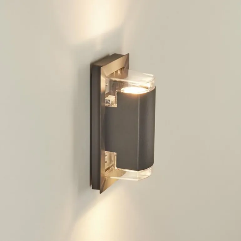 Applique murale d'extérieur Nabawa Anthracite, 2 lumières