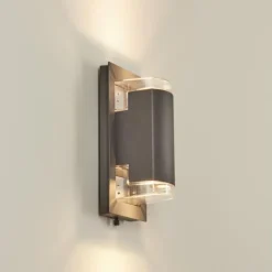 Applique murale d'extérieur Nabawa Anthracite, 2 lumières