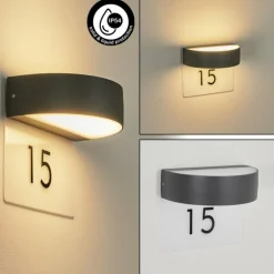 Applique murale d'extérieur Fletcher LED Anthracite, 2 lumières