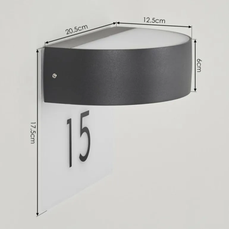 Applique murale d'extérieur Fletcher LED Anthracite, 2 lumières