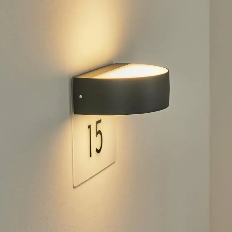 Applique murale d'extérieur Fletcher LED Anthracite, 2 lumières