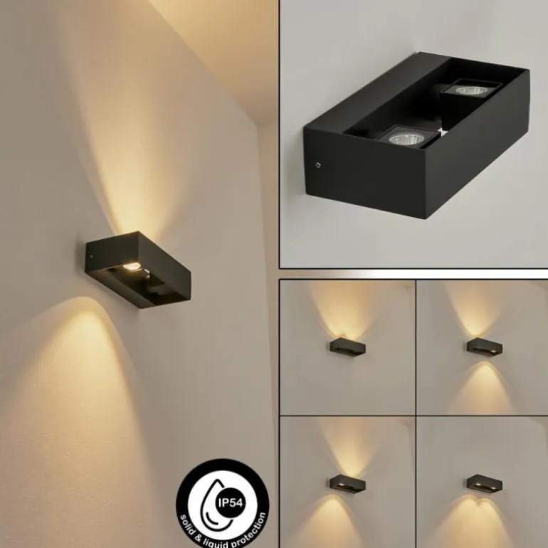 Applique murale d'extérieur Fletcher LED Anthracite, 2 lumières