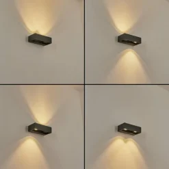 Applique murale d'extérieur Fletcher LED Anthracite, 2 lumières