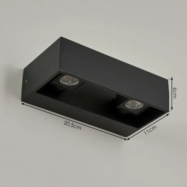 Applique murale d'extérieur Fletcher LED Anthracite, 2 lumières