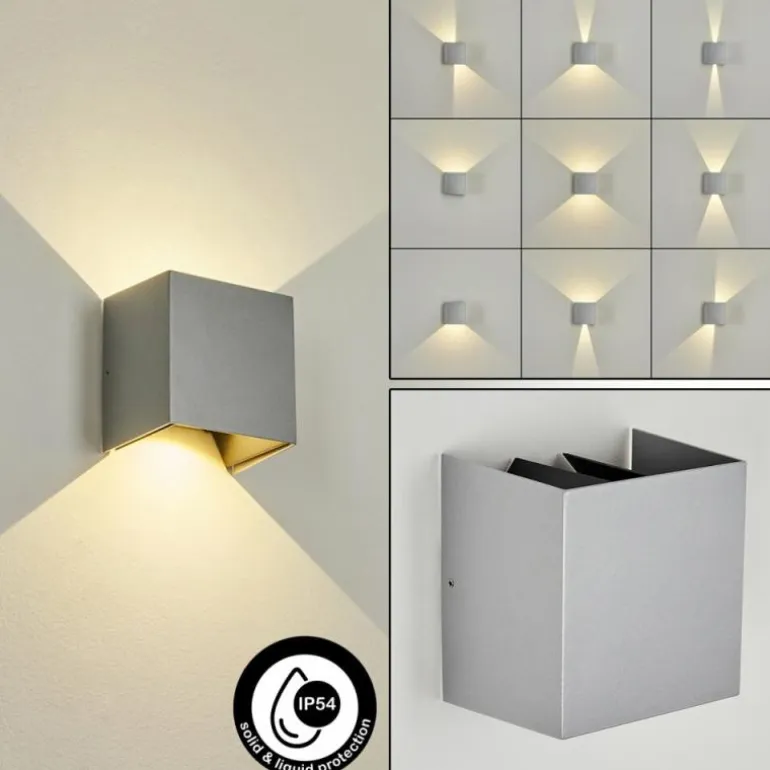 Applique murale d'extérieur Hoods LED Gris, 2 lumières