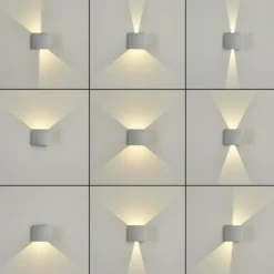 Applique murale d'extérieur Hoods LED Gris, 2 lumières