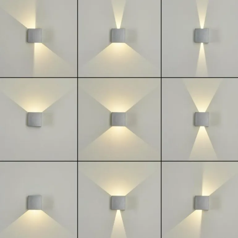 Applique murale d'extérieur Hoods LED Gris, 2 lumières