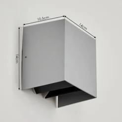 Applique murale d'extérieur Hoods LED Gris, 2 lumières