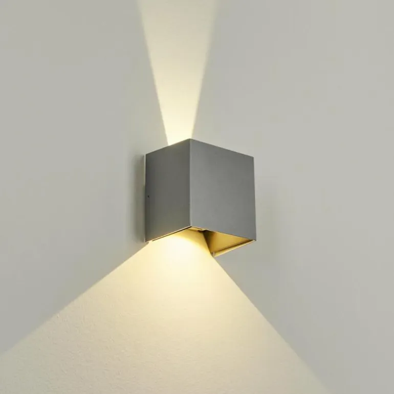 Applique murale d'extérieur Hoods LED Gris, 2 lumières