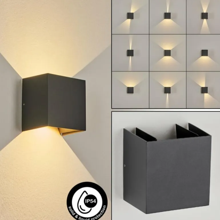 Applique murale d'extérieur Hoods LED Anthracite, 2 lumières
