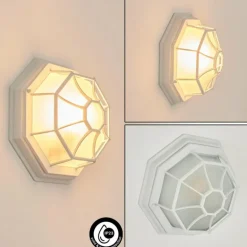 Applique murale d'extérieur Ibacache Blanc, 1 lumière