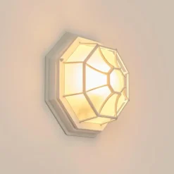 Applique murale d'extérieur Ibacache Blanc, 1 lumière