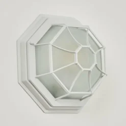 Applique murale d'extérieur Ibacache Blanc, 1 lumière
