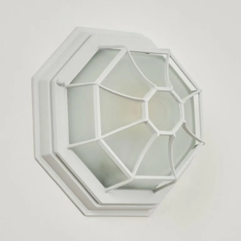 Applique murale d'extérieur Ibacache Blanc, 1 lumière