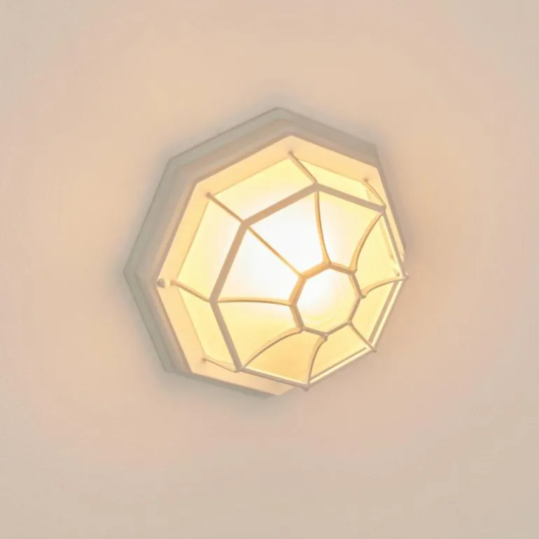 Applique murale d'extérieur Ibacache Blanc, 1 lumière
