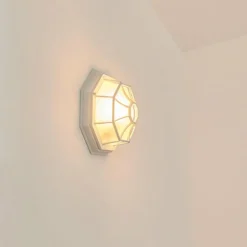 Applique murale d'extérieur Ibacache Blanc, 1 lumière