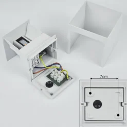 Applique murale d'extérieur Pyalong LED Blanc, 1 lumière