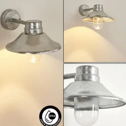 Applique murale d'extérieur Pumiri LED Zingué, 1 lumière