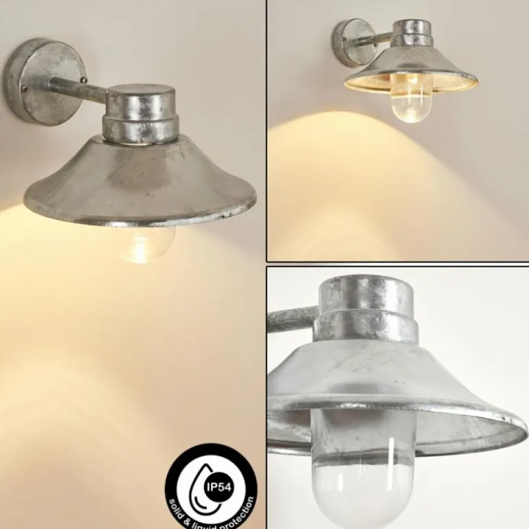 Applique murale d'extérieur Pumiri LED Zingué, 1 lumière