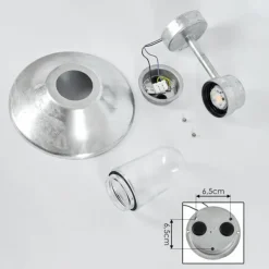 Applique murale d'extérieur Pumiri LED Zingué, 1 lumière