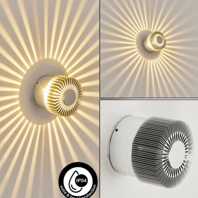 Applique murale d'extérieur Vilches LED Aluminium, Argenté, 1 lumière