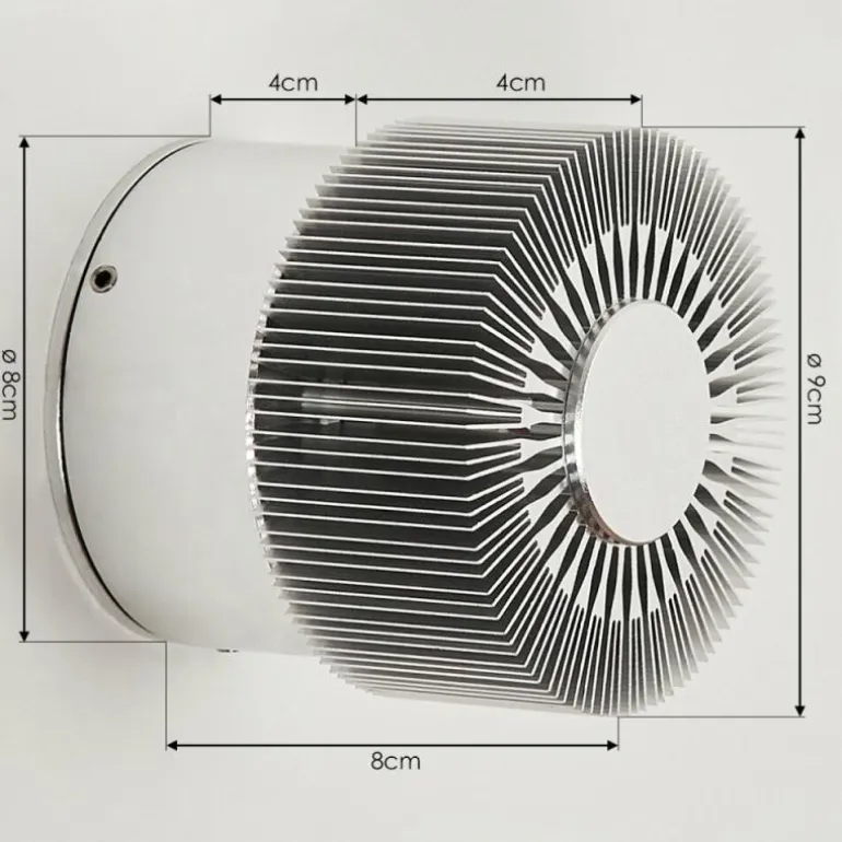 Applique murale d'extérieur Vilches LED Aluminium, Argenté, 1 lumière