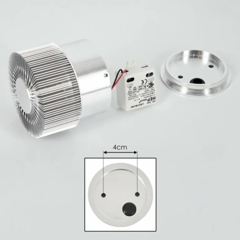 Applique murale d'extérieur Vilches LED Aluminium, Argenté, 1 lumière