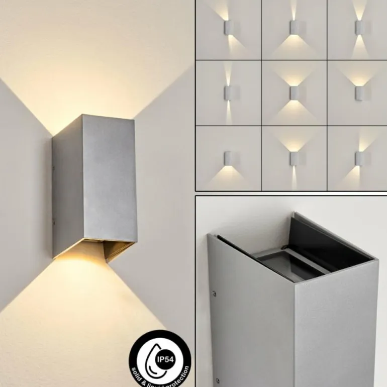 Applique murale d'extérieur Hoods LED Gris, 2 lumières