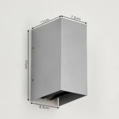 Applique murale d'extérieur Hoods LED Gris, 2 lumières
