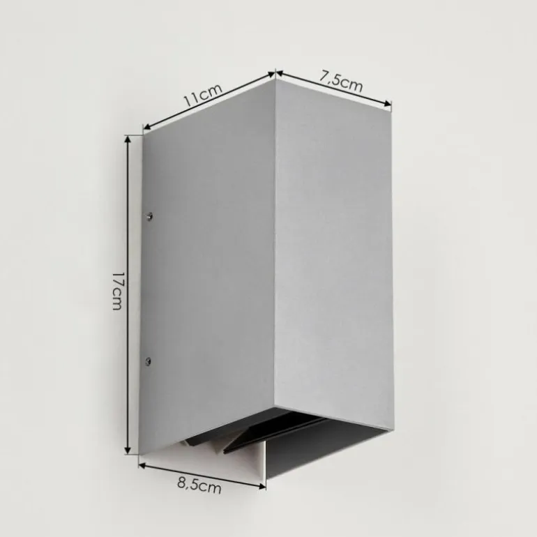 Applique murale d'extérieur Hoods LED Gris, 2 lumières