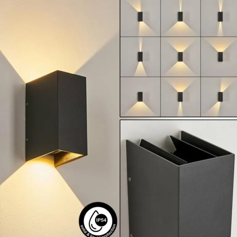 Applique murale d'extérieur Hoods LED Anthracite, 2 lumières