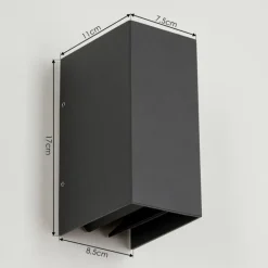 Applique murale d'extérieur Hoods LED Anthracite, 2 lumières