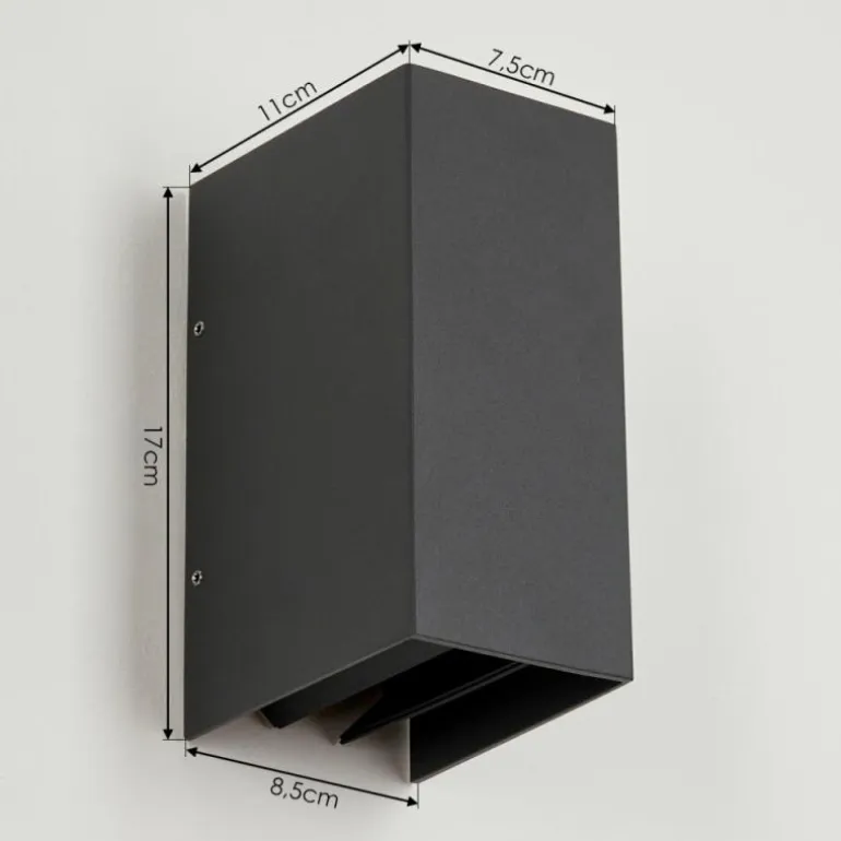 Applique murale d'extérieur Hoods LED Anthracite, 2 lumières