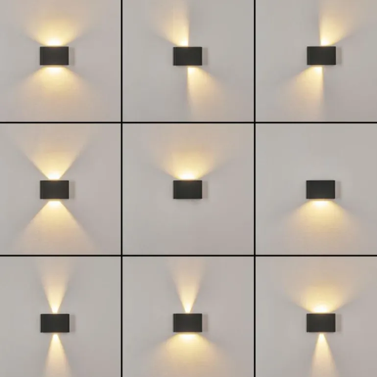 Applique murale d'extérieur Trapatrapa LED Anthracite, 2 lumières