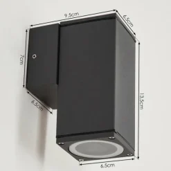 Applique murale d'extérieur Fletcher Anthracite, 1 lumière