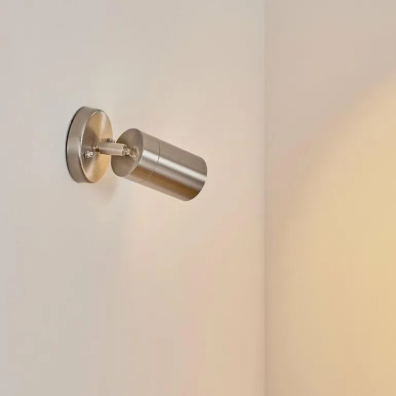 Applique murale d'extérieur Bessiebelle Acier inoxydable, Blanc, 1 lumière