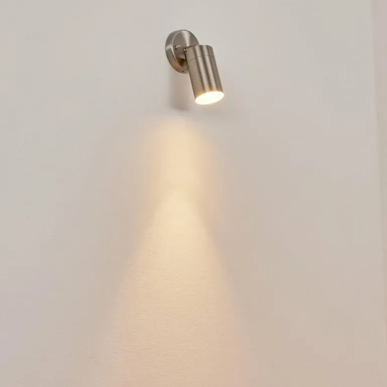 Applique murale d'extérieur Bessiebelle Acier inoxydable, Blanc, 1 lumière