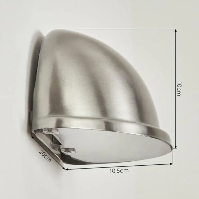 Applique murale d'extérieur Wundowie Acier inoxydable, Blanc, 1 lumière
