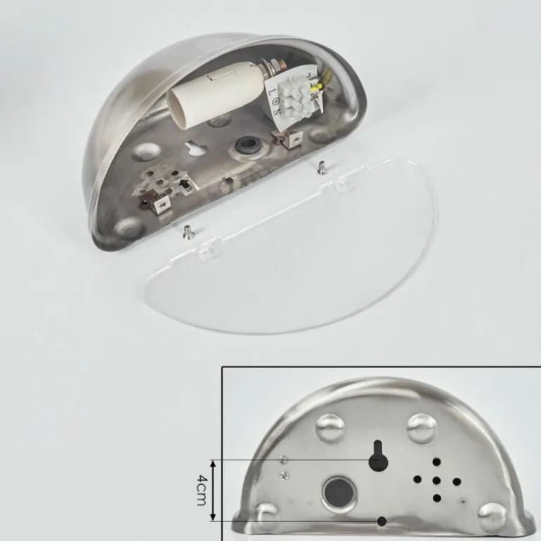 Applique murale d'extérieur Wundowie Acier inoxydable, Blanc, 1 lumière