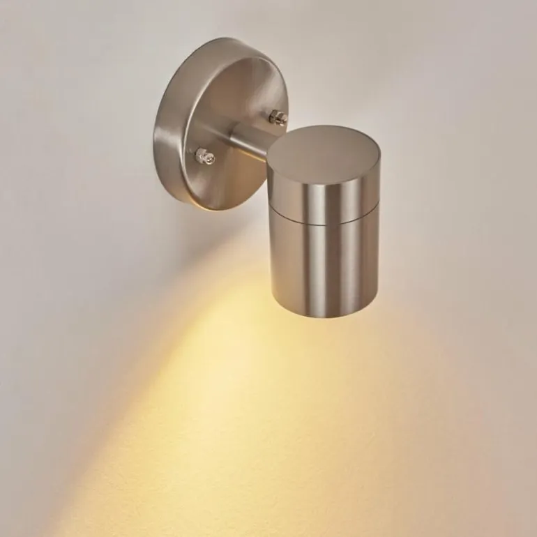 Applique murale d'extérieur Bessiebelle Acier inoxydable, Blanc, 1 lumière