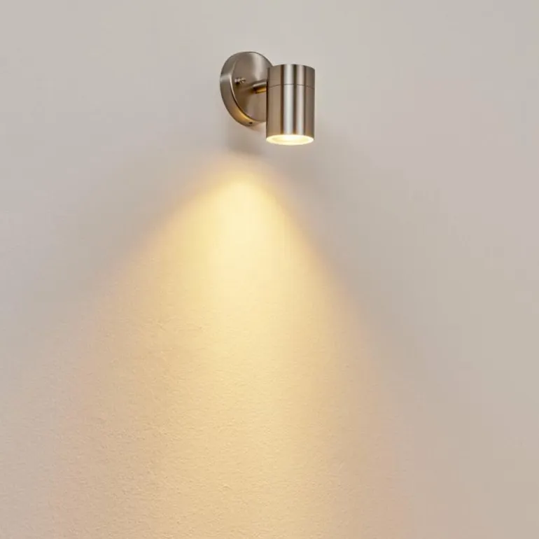 Applique murale d'extérieur Bessiebelle Acier inoxydable, Blanc, 1 lumière
