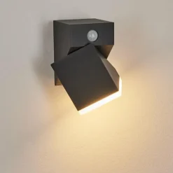 Applique murale d'extérieur Toogong LED Anthracite, 1 lumière, Détecteur de mouvement
