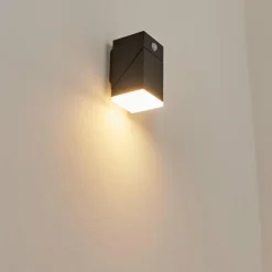 Applique murale d'extérieur Toogong LED Anthracite, 1 lumière, Détecteur de mouvement