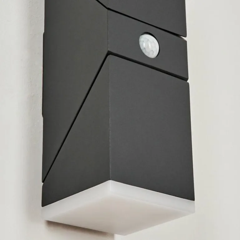 Applique murale d'extérieur Toogong LED Anthracite, 2 lumières, Détecteur de mouvement